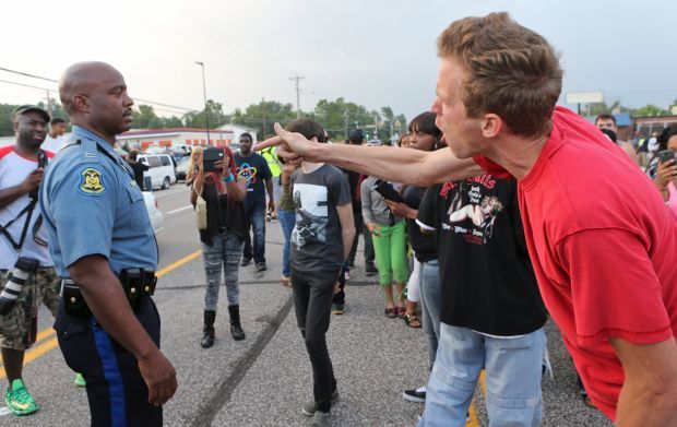 Protesters confront Capt. Ron Johnson